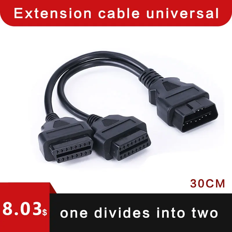 OBD2 One Point Two Extension Cord Automotive Diagnosis Extension Cord Equipment Automotive Detector Diagnosctic Tool Connector
