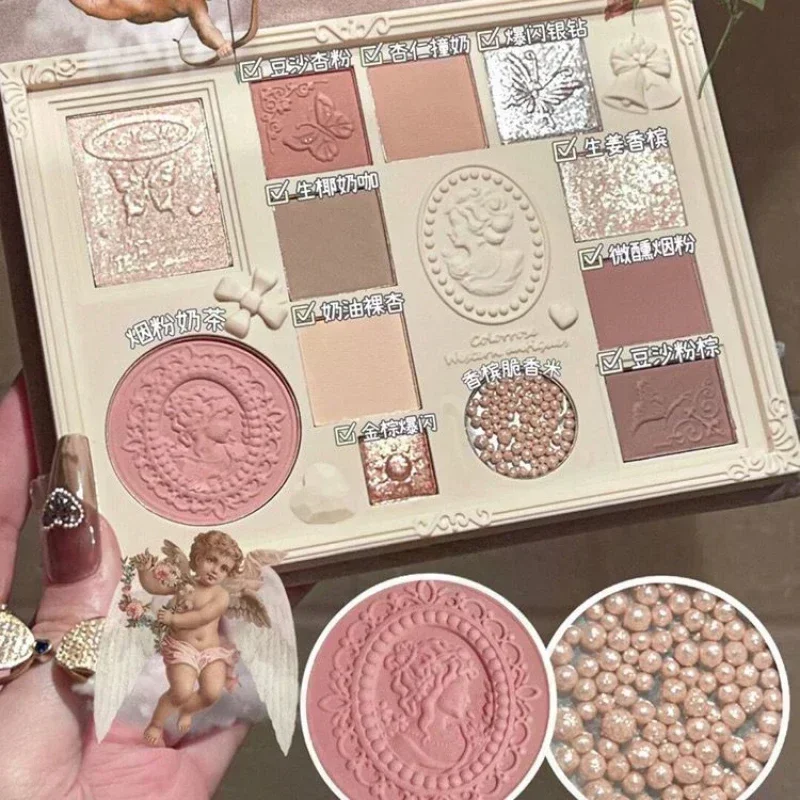 Colorrose Angel Palette Di Ombretti In Rilievo Blush Palette Integrata Lucida Shimmer Shine Nude Eye Glitter Make Up Palette