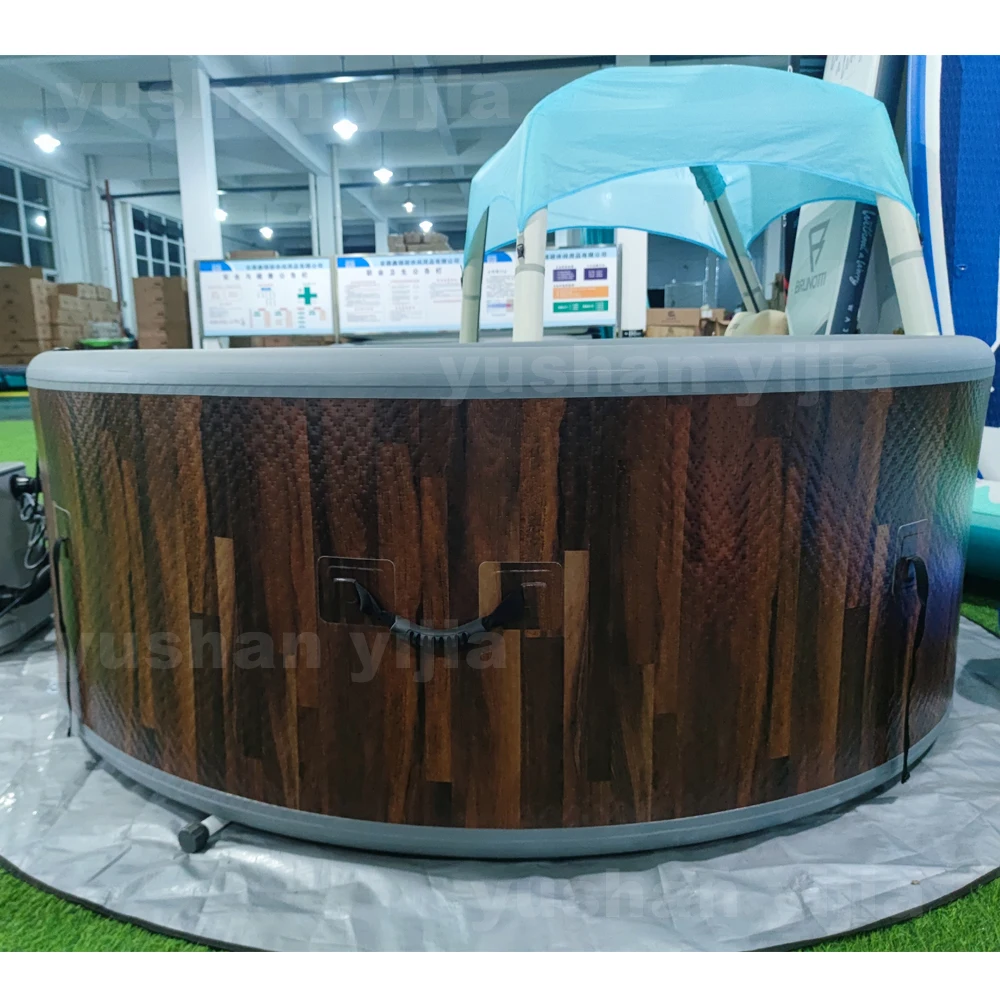Custom Round Outdoor Pool Massage Hot Tubs And Spas Pool 2-4 Person Water Sports Outdoor Spa Hot Tub Pool Pvc Inflatable Spa Tub 4
