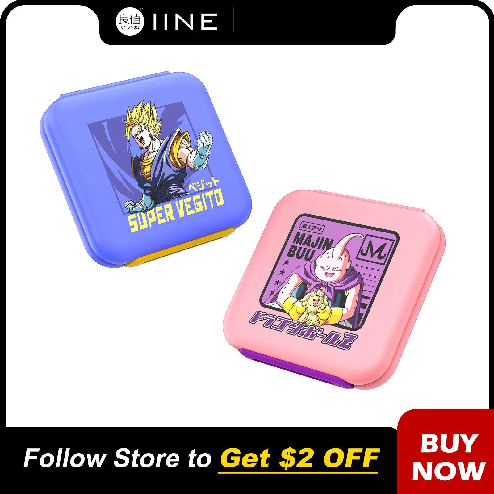 Iine Dragon Ball Cassette Box 12 Card Case Compatibile Nintendo Switch Game Cards