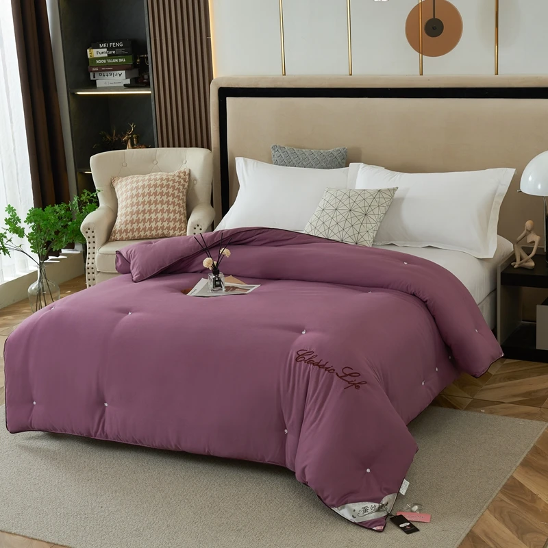 100% Natural Mulberry Silk Comforter Luxury Queen King Size Duvet Summer Winter Thick Blanket Quilt Single Couple Bedding Filler 6