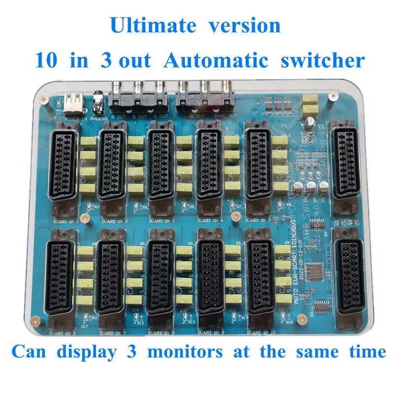 10 Input 3 Output Automatic switcher 10 way in SCART ( EUR ) and 3 way ...