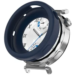 Silicone Hollow Smartwatch Protective Case for GT5 GT5Pro GT4 46MM (Dark Blue)