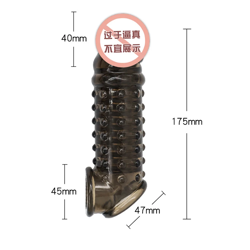 Silicone Reusable Penis Sleeve Flexible Glans Penis Enlarger Extender Delay Ejaculation No Vibrators Adult Sex Toys for Men,female sex toys,male sex toys