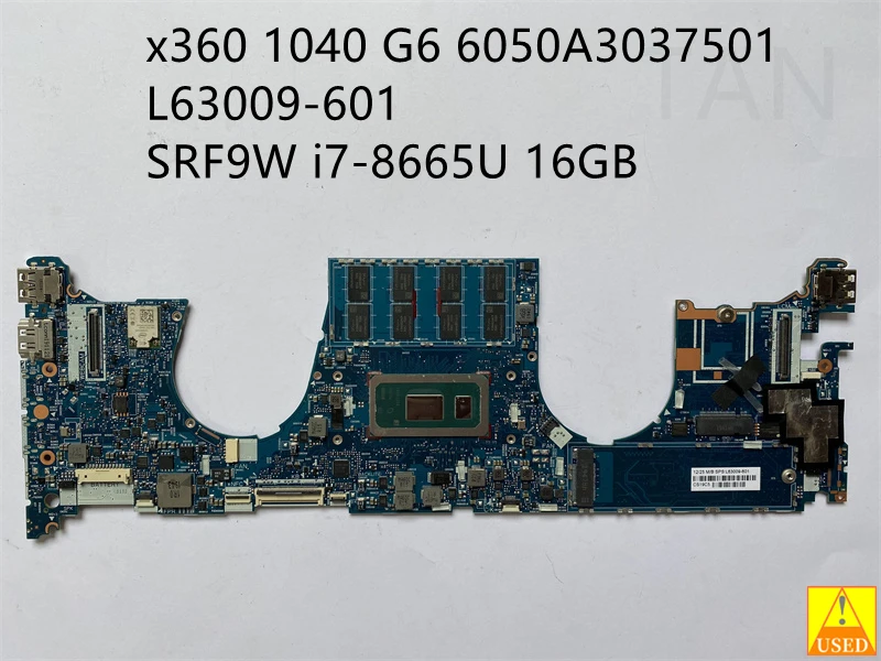 

USED Laptop motherboard L63009-601 6050A3037501 FOR HP x360 1040 G6 SRF9W i7-8665U 16GB 100% working tested well