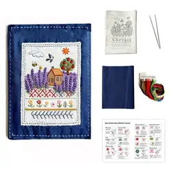 Creative DIY Embroidery Stitch Book Kit (Blue)