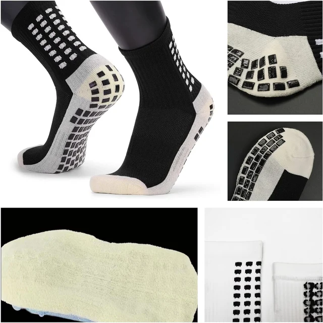 4 Pairs Anti-slip Football Socks Men Woman Non-slip Soccer Basketball Tennis Sport Socks Grip Cycling Riding Yoga Socks 6