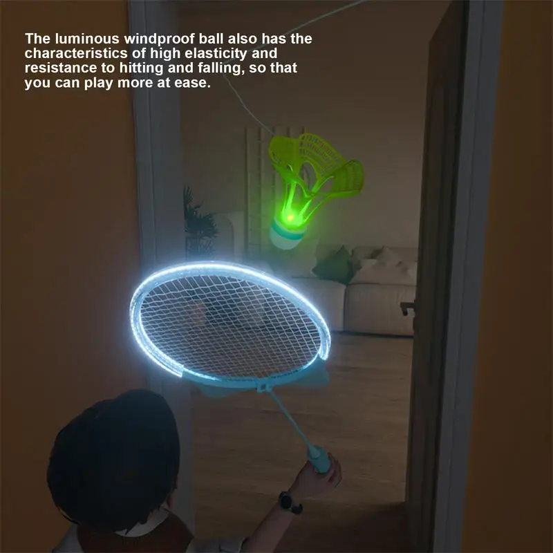 1set Badminton Trainer Shuttlecocks For Badminton Outdoor Glowing Balls Playing High Elastic Lightweight Training badminton shuttlecock,badminton ball,badminton trainer