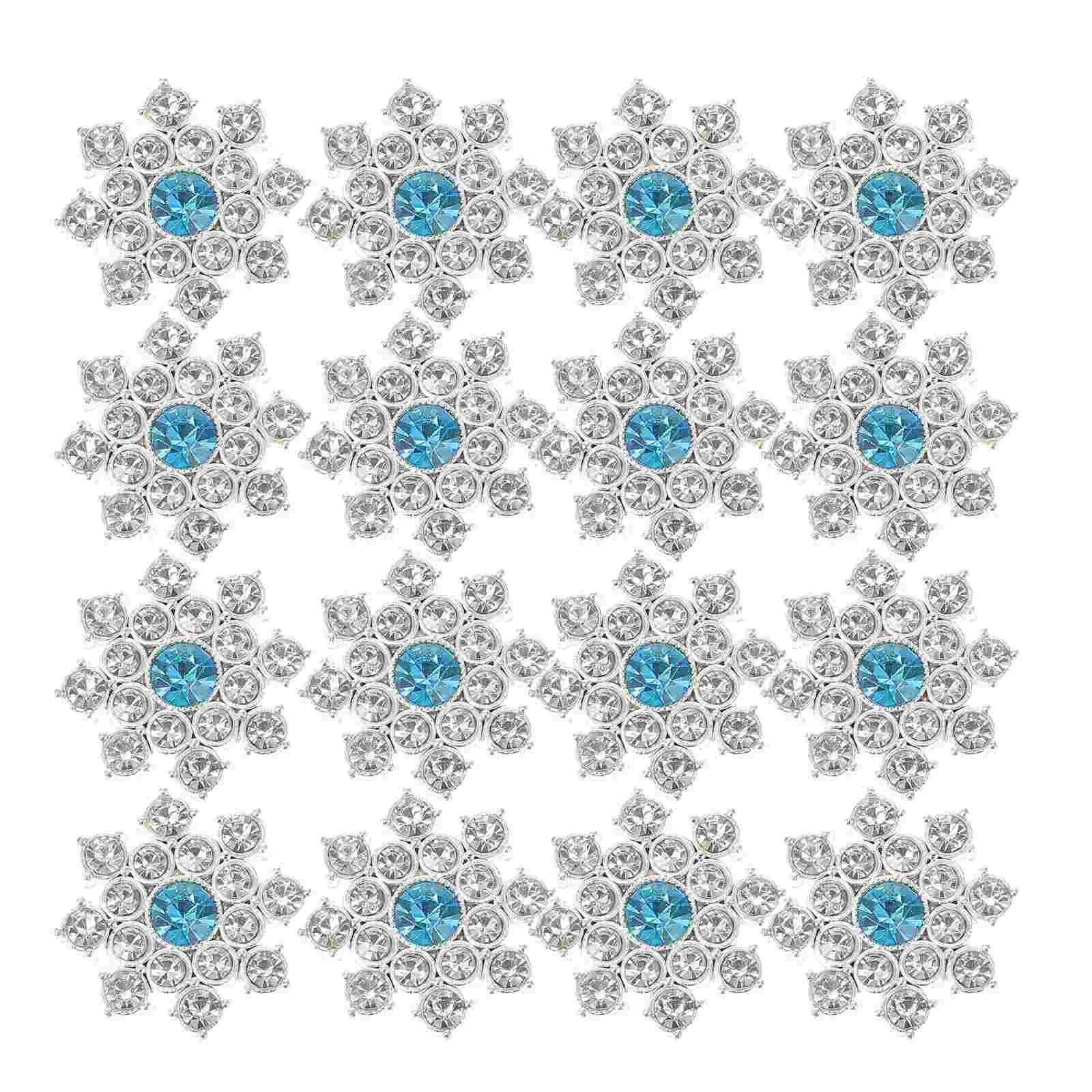 

30 Pcs Rhinestones Jewelry Flatback Button DIY Decorate Embellishments Snowflake