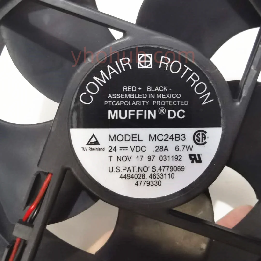 Comair Rotron Mc24b3 dc 24v 0.28a 120x120x32 mm Ventilador de Refrigeração do Servidor de Fios - Imagem 4