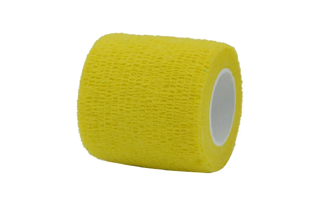 Yellow Sport Self Adhesive Elastic Bandage Wrap Tape Elastoplast For Knee Support Pads Finger Ankle Palm