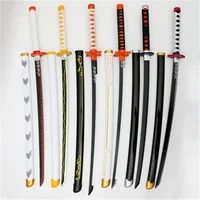 Cosplay Demon Slayer Satoman Tanjiro Sword Weapon 41inch Anime Kimetsu no Yaiba Wood 104cm Katana Prop Model 1