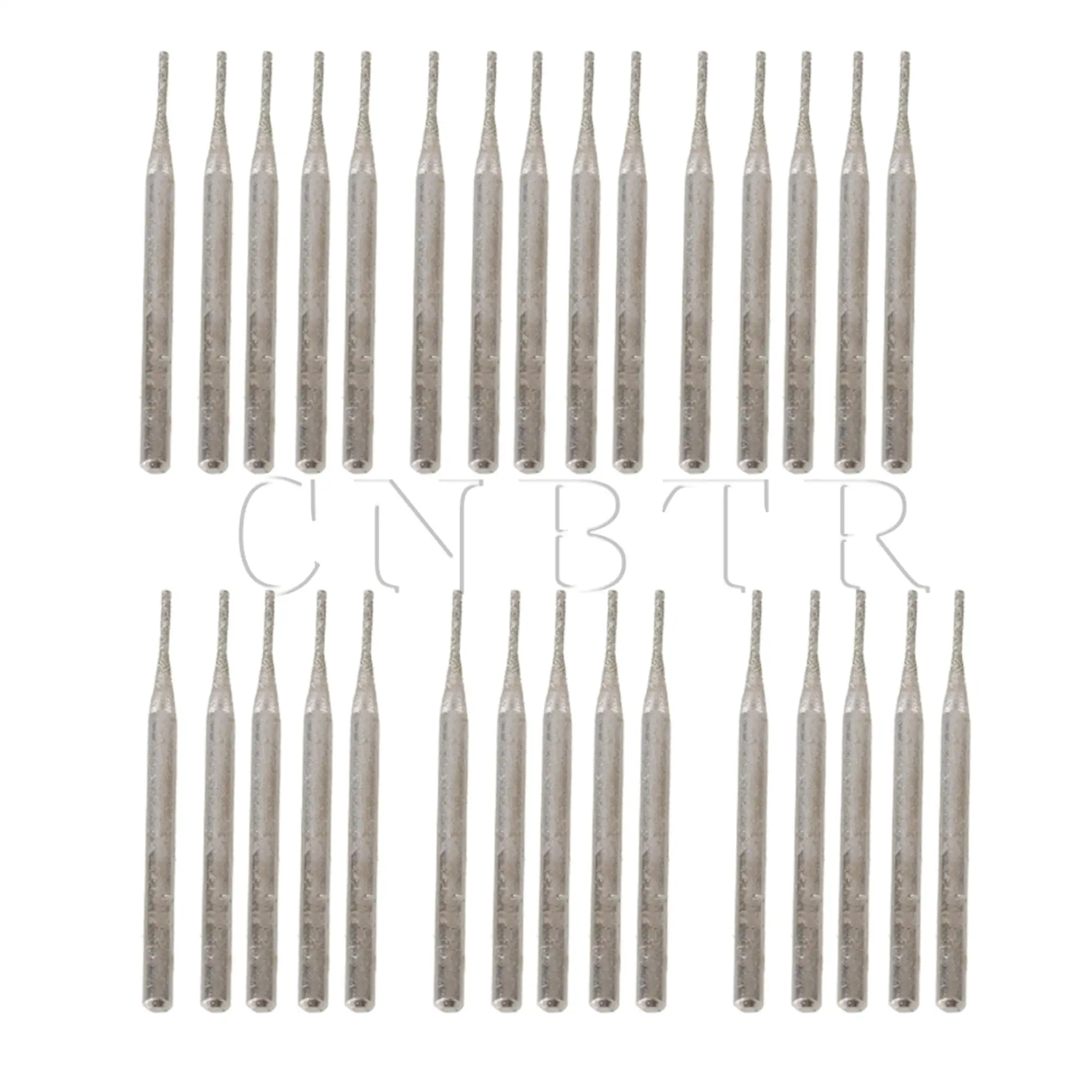 

CNBTR 300pcs Diamond Burr Bits Drill Engraving Carving Rotary Tool 1mm Cylindrial Point
