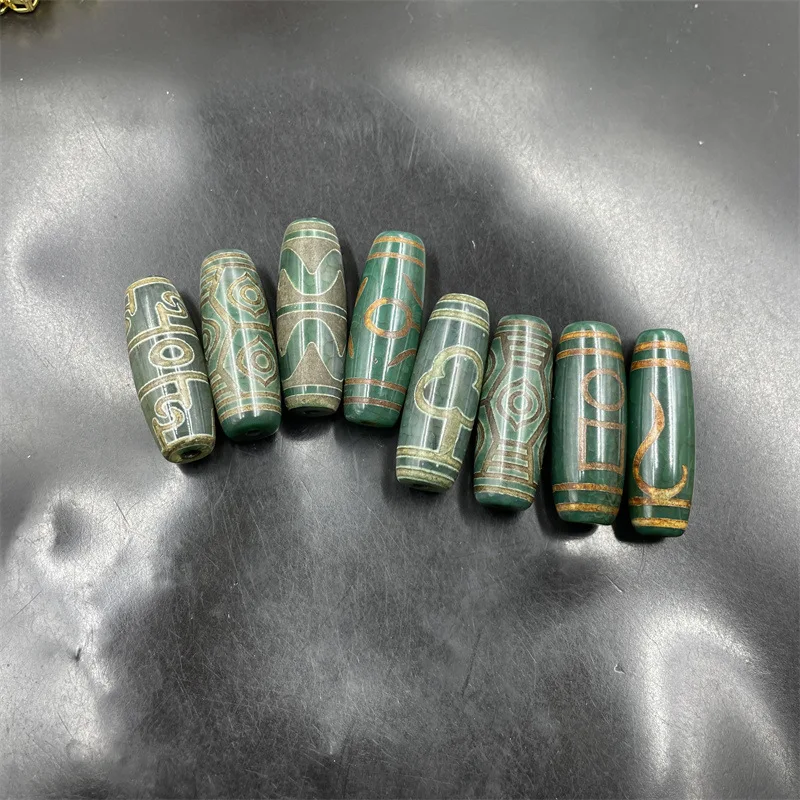 

14 * 40mm Green Agate Lizi Tiger Tooth Noble Beads