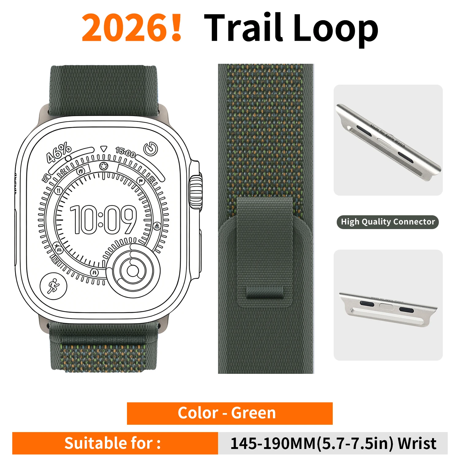 ตัวเลือกสินค้า สายนาฬิกาไนลอนคุณภาพสูง สำหรับ Apple Watch ทุกรุ่น