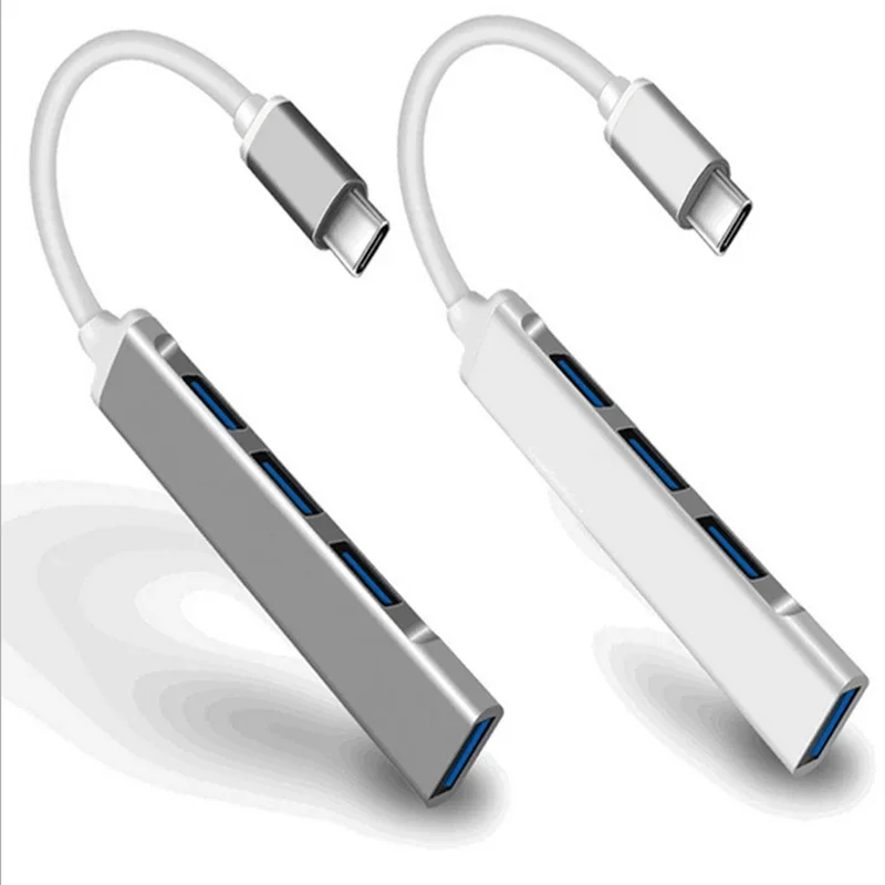 High-Speed 4-Port USB 3.0 Hub with Type C Splitter