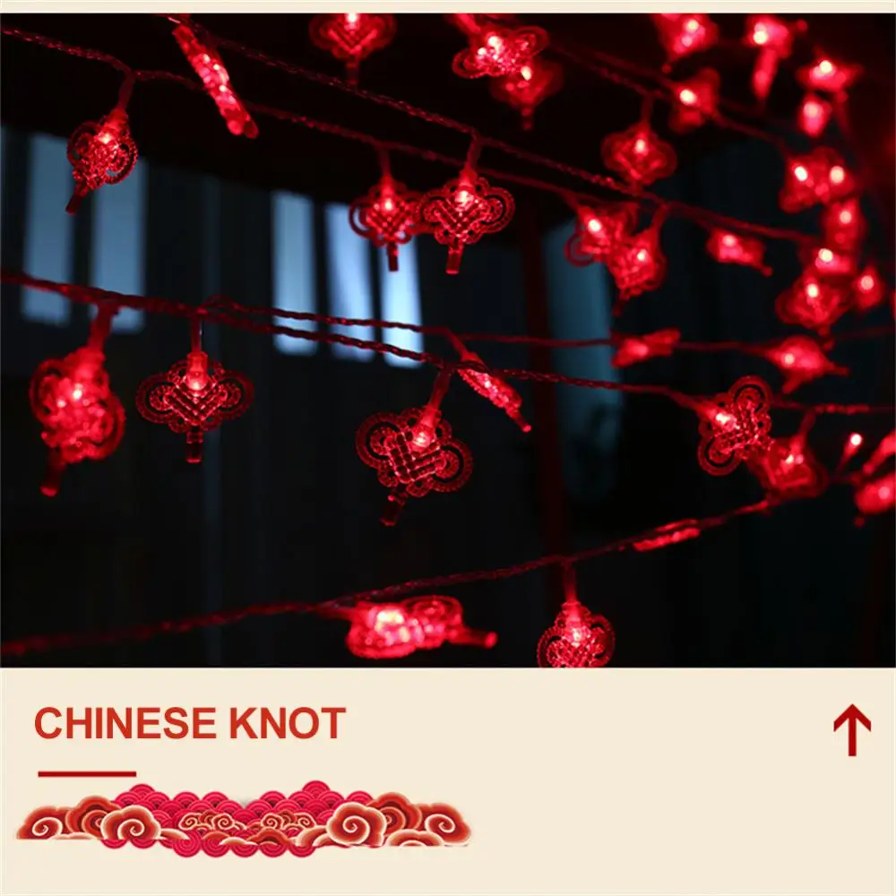 Tanie Chiński węzeł girlanda żarówkowa LED Lights czerwona latarnia wisiorek światło sklep