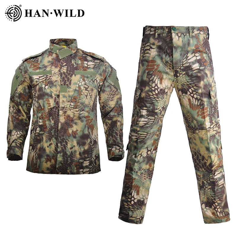 

Tactical Camouflage Military Uniform Men Clothes Suit Men Waterproof Resistant Army Suits Military Combat Jacket + Cargo Pants