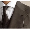 2023 New Men Suits 2 Pieces Slim Fit Casual Business Formal Brown Notch Lapel Tuxedos for Wedding Groomsmen (Blazer+Pants) 5