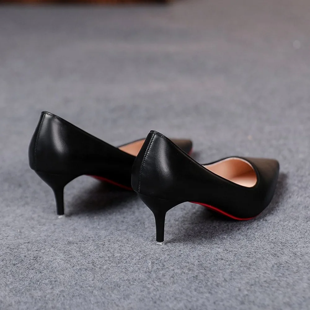 Sexy and Fashionable Women's High Heels for Spring and Autumn, 2024 Women's Black Shallow Mouth Slim High Heels, Sizes 34-43 5