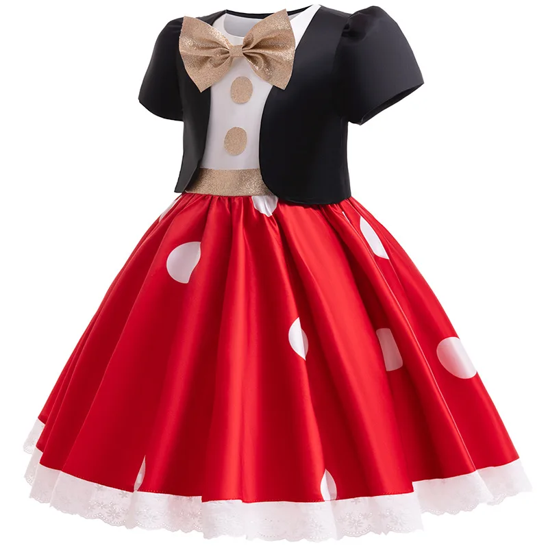 Kid Minnie Cosplay Costume Mouse Minnie Polka Dot Dress Kindergarten Host  Performance Christmas Costume Halloween Party - AliExpress 200000532