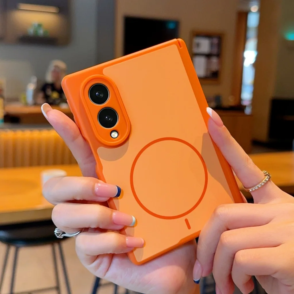 Magnetic Full Hinge Shockproof Phone Case with Wireless Charging Compatibility