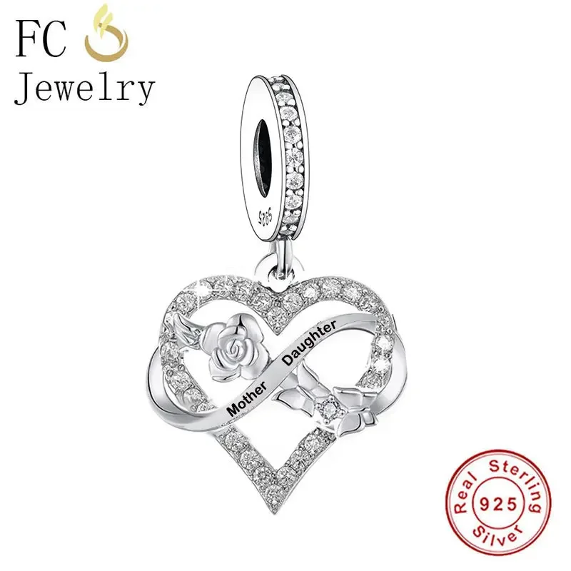 FC Jewelry Fit Original Charm Bracelet 925 Silver You Are My Sunshine Mother Daughter Mother Son Bead For Making Women Berloque 2