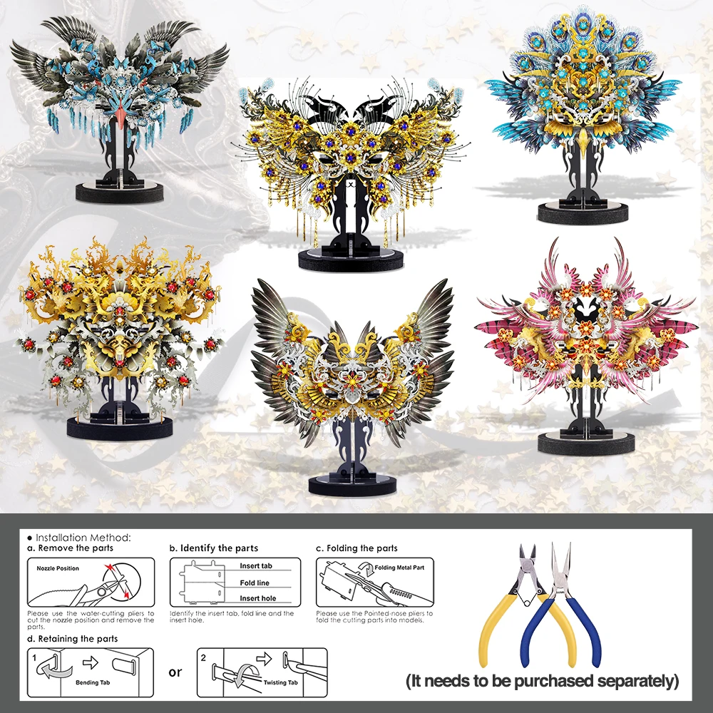 Piececool 3D Metal Puzzle Magic Decoration Jigsaw Assembly Model Kits DIY Toys Gifts for Adult 4