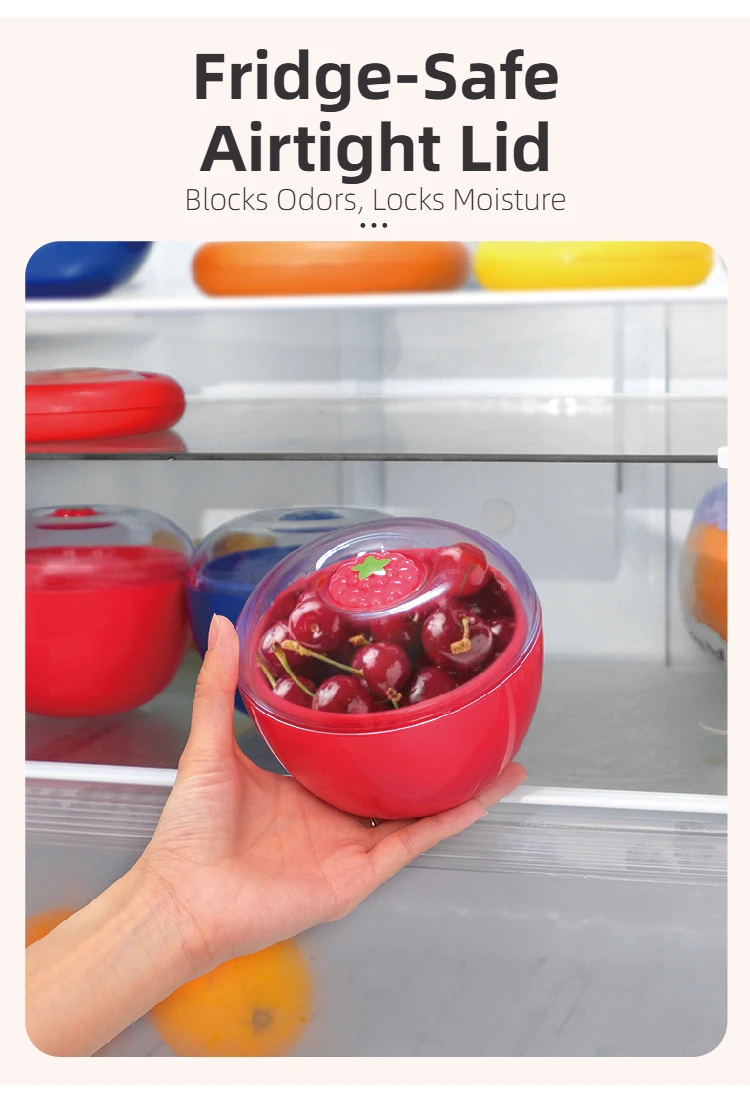 Joie Berry Colander Pod Obstschale mit Sieb und Deckel - Doppelschichtiger Lebensmittelbehälter für Frische zum Waschen und Lagern – Detail 8