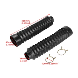Universal Black Motorcycle Front Fork Shock Absorber Dust Cover Boots (2)