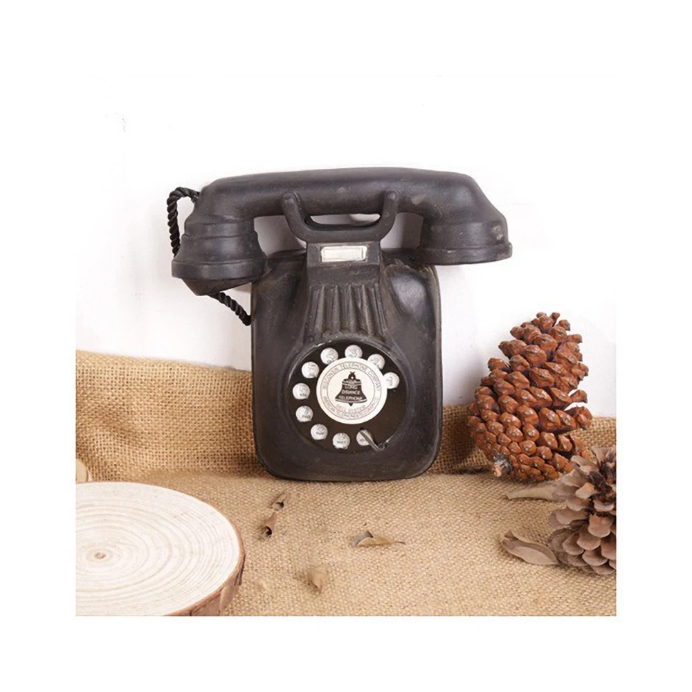 Vintage Wall-Mounted Telephone Sculpture - Antique-Style Home Decor, Unique Entryway Ornament, Distinctive Gift
