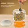 Hourglass Jar Pickle Can Wet and Dry Separator Food Storage Container Kitchen Fermentation Kit with Strainer Flip Airtight Lid 3
