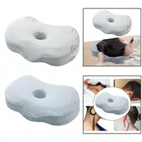 ear Piercing Pillow Breathable Neck Head Support Zipper Hollow Design ear cusion for Camping Traveling Desk Rest Napping 2