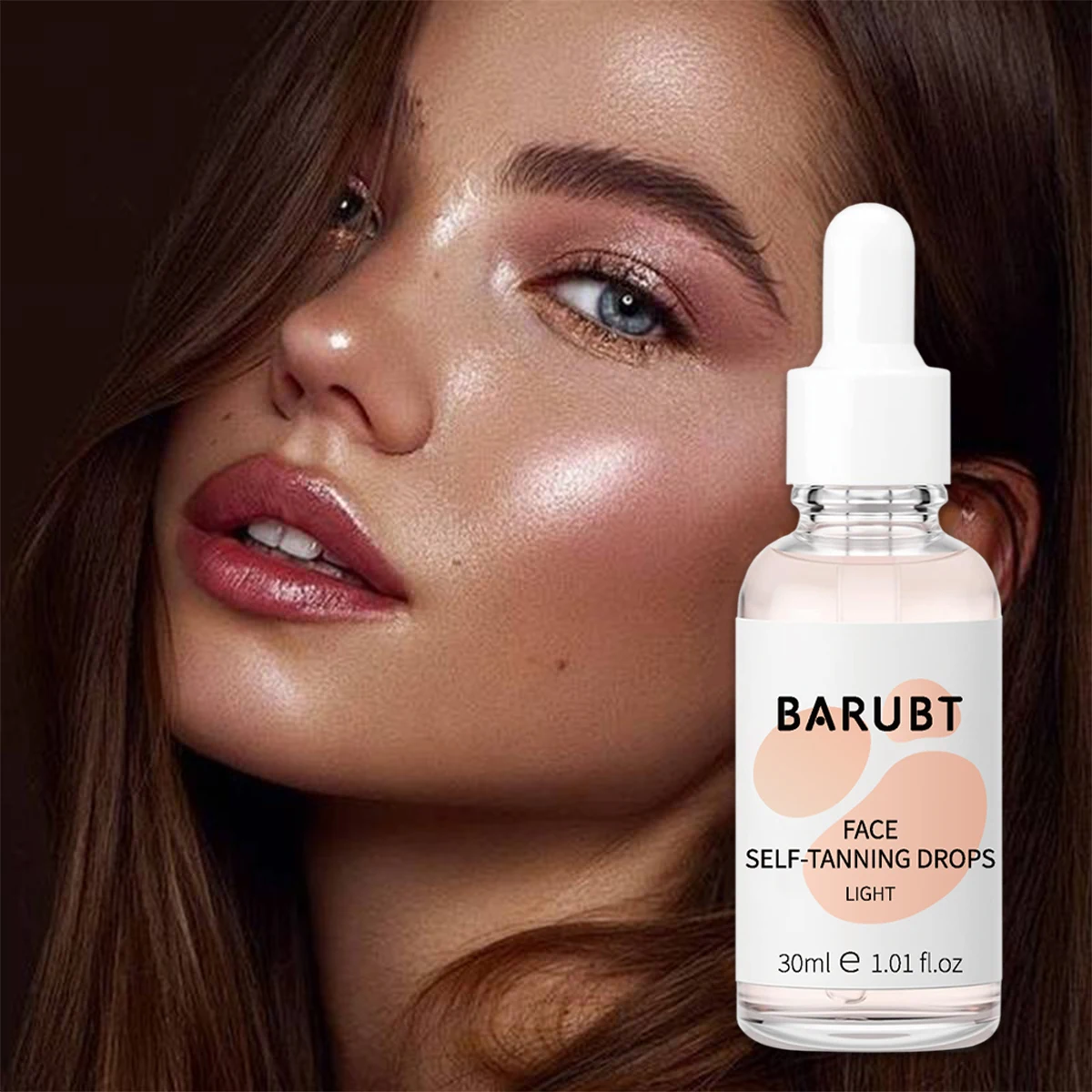 Sun-free tanning drops without irritation wheat-colored bronze skin moisturizes no odor