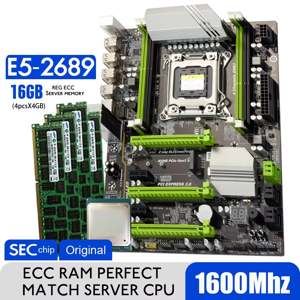 Atermiter D3 Turbo Motherboard LGA2011 ATX Combos E5 2689