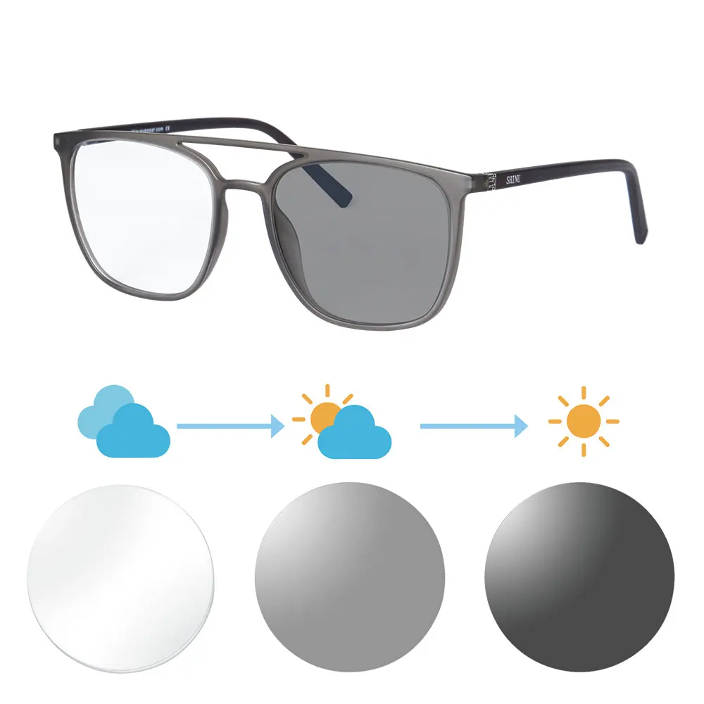 

SHINU photochromic progressive reading glasses for men multifocal smart zoom lenses progressive multifocal myopia glasses men