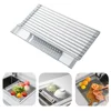 304 Stainless Kitchen Foldable Sink Plate Storage Bowl Holder Kitchen Dish Drying Rack Dish Drainer Shelf Kitchen Accessories 4