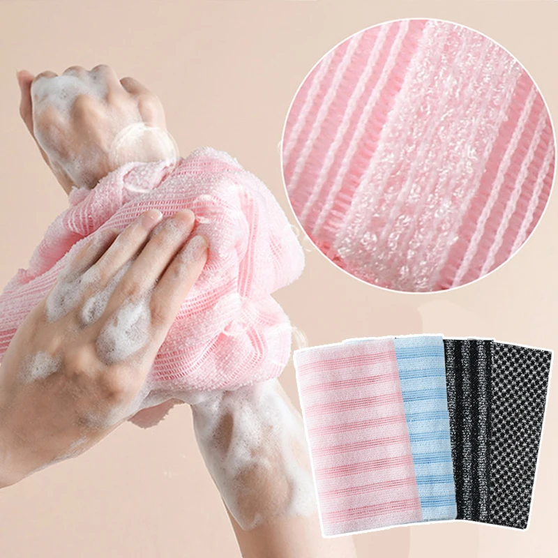 

Body Exfoliating Washcloth Back Scrubber For Shower For Silver-ion Multi-Function Foam Bath Towel Ultra-Long Exfoliating Towels