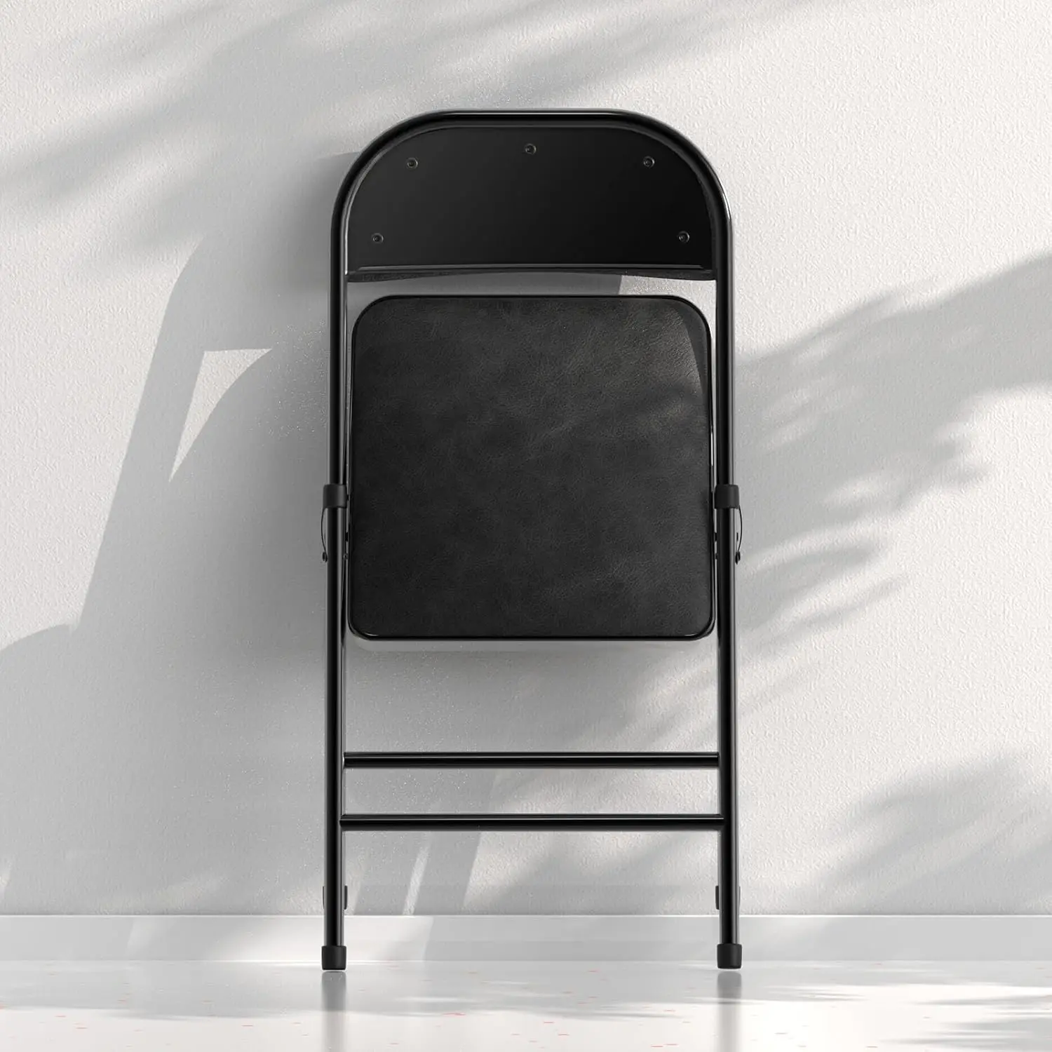 4 Pack Folding Chairs with Padded Vinyl Cushion Chairs with Comfortable Cushion and Durable Steel Frame for Home and Office 6