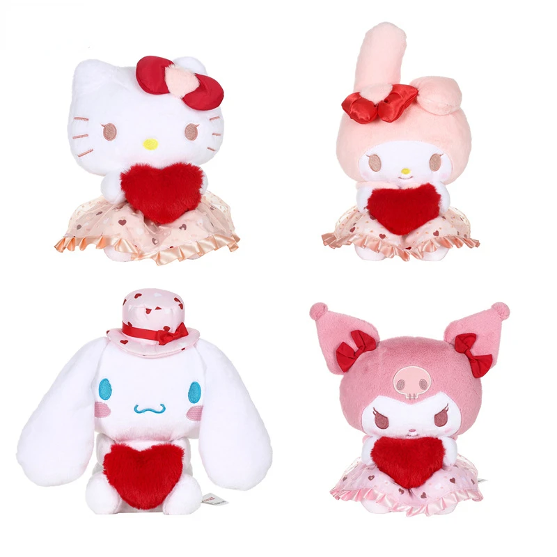 

Sanrio Kuromi Plush Dolls Anime Peripherals Ornaments Cinnamoroll Child Toys Home Bedroom Decorated Girls Birthday Holiday Gifts