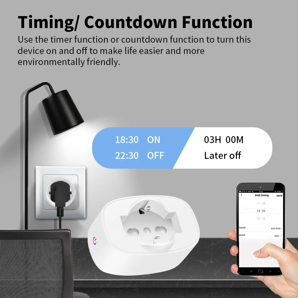 Cerhot Tuya WiFi Smart Plug  Standard Italy Socket with Power Monitor Smart Life APP Remote Voice Control for Google Home Alexa