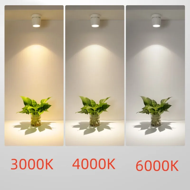 조정 가능한 밝은 장착형 스포트라이트 LED 천장 조명 COB 천장 통 7W9W12W.AC110V-240V