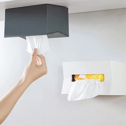 Caja de pañuelos de cocina, soporte para servilletas, caja para servilletas, dispensador de pañuelos, contenedor montado en la pared para toallitas