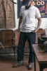 Bronson Heavyweight Seamless Tubular T-Shirt Summer Men's Plain Basic Tee Shirts 6