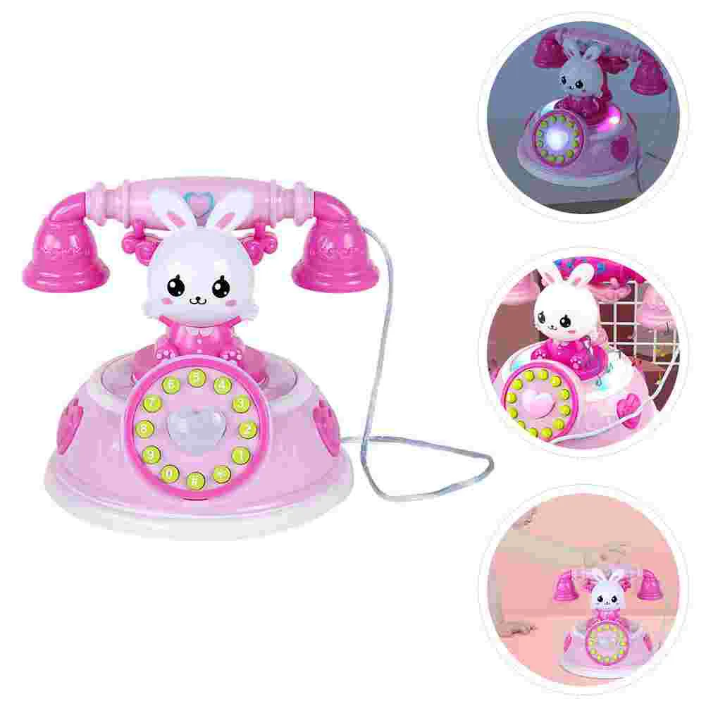 

Old Fashioned Corded Desk Phone Simulated Telephone Telephones Children Plaything