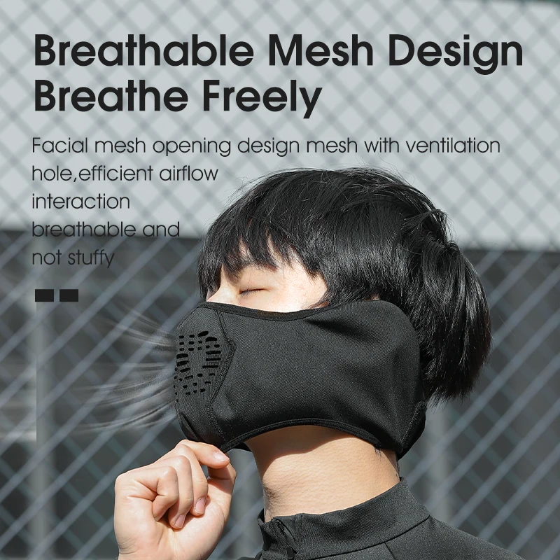 WEST BIKING SKI Cycling Mask Cold-Proof Hiking Ice Fishing Scarf Fleece Ear Muffs Breathable Warm Mask Thermal Sport Gear