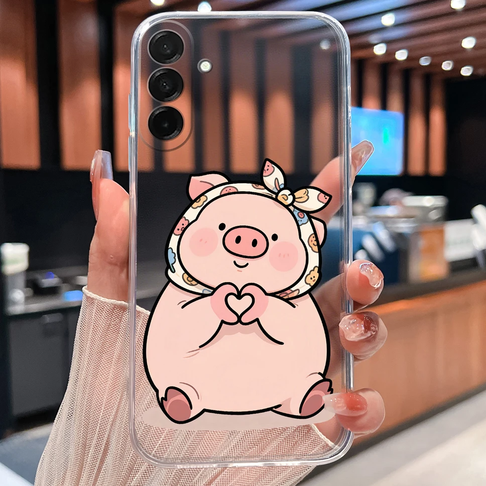 Pretty Macaron Cartoon Clear Soft TPU Silicone Shockproof Phone Case