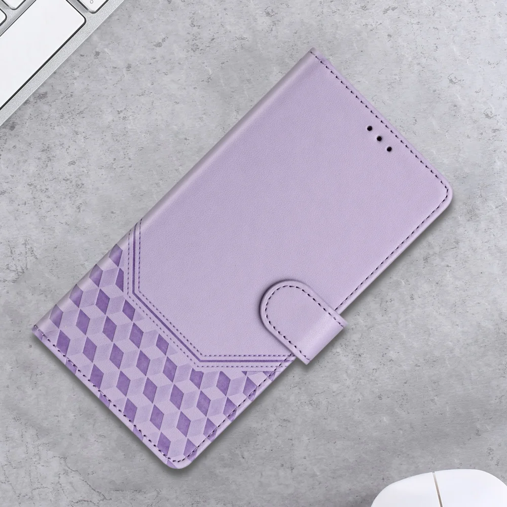 3D Pattern Leather Wallet Book Case with Card Slot and Flip Cover
