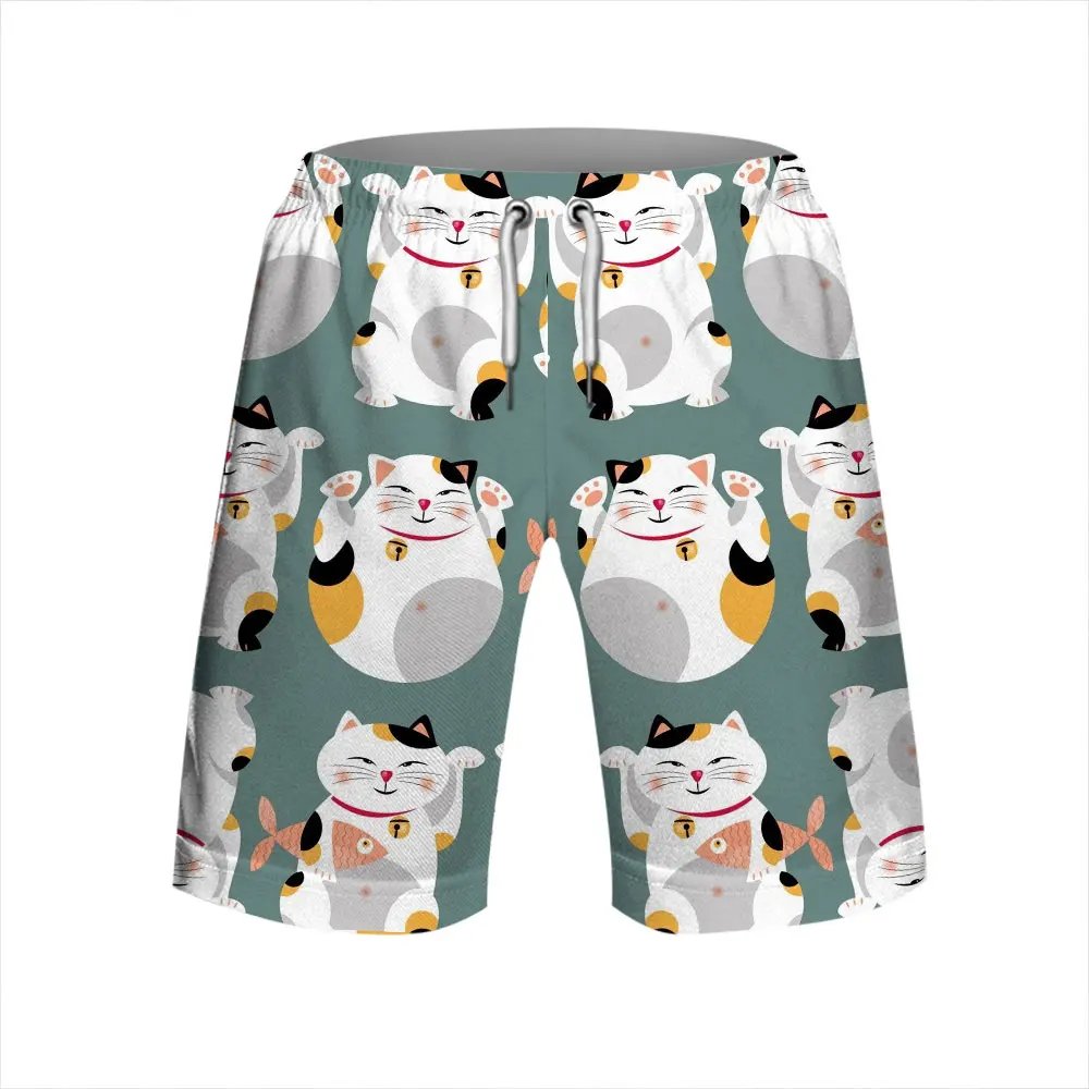 

Fashion NEW Fitness Sports Shorts Summer Beach Short Pants Quick Dry Hawaii Vacation Breathable Mesh Shorts Daily Sportswear