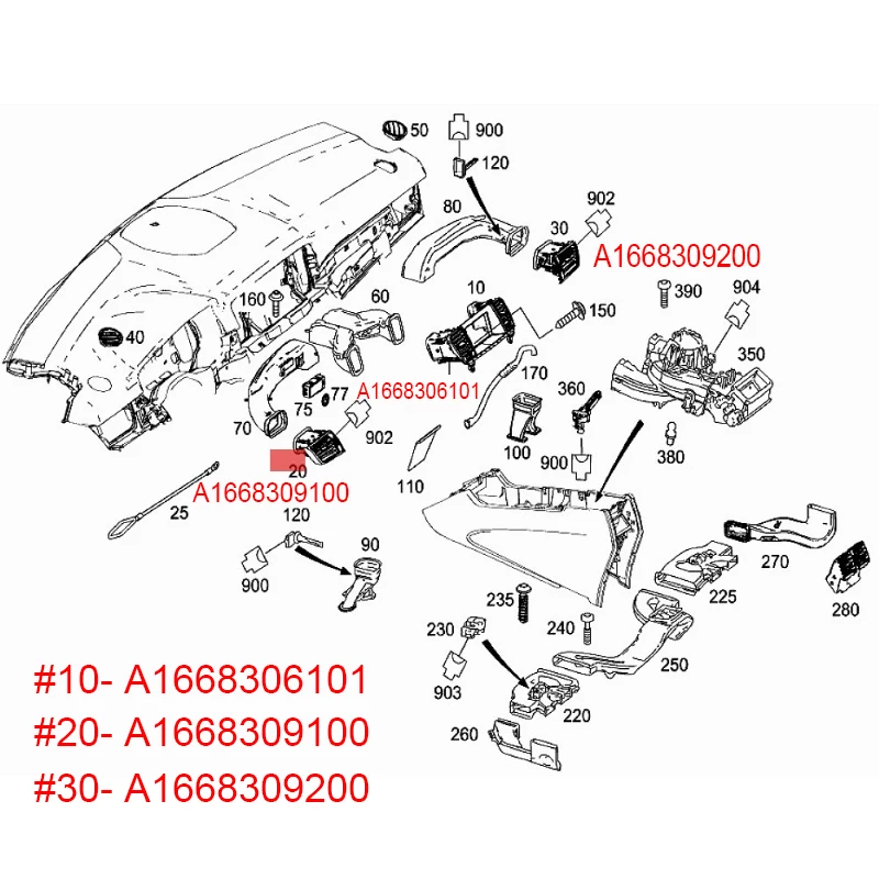 1668309100 1668309200 1668306101 Air Conditioning Outlet Vent  